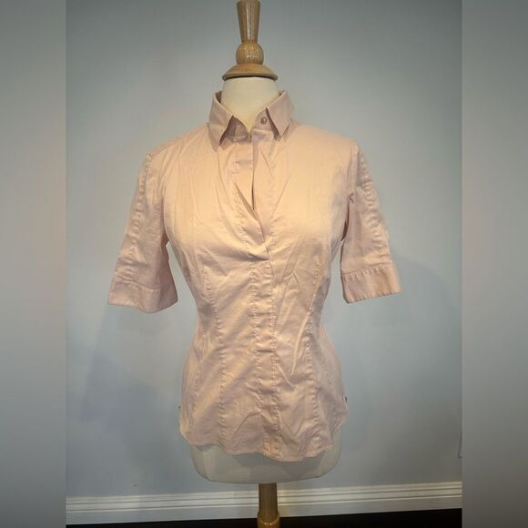 Hugo Boss Tops - Hugo Boss Women's Light Pink Collar Bouse Size 8